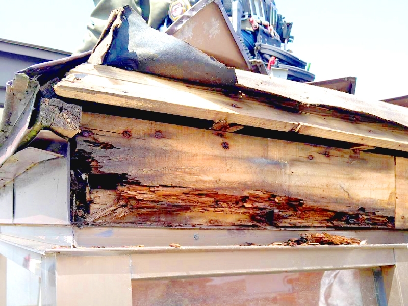 水が入り込んだ屋根内部の腐食事例